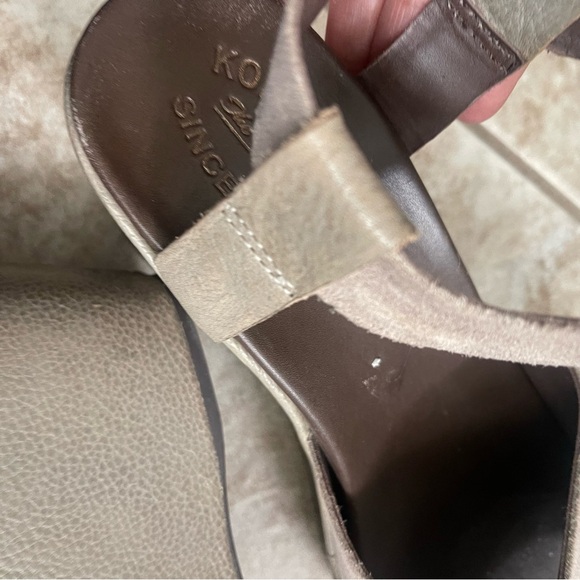 Kork Ease Womens‎ Wedge Sandals Size 10M Brown Tan Beige Suede Chunky Strap - Picture 7 of 14